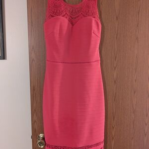 Guess Pink Lace Bodycon Dress